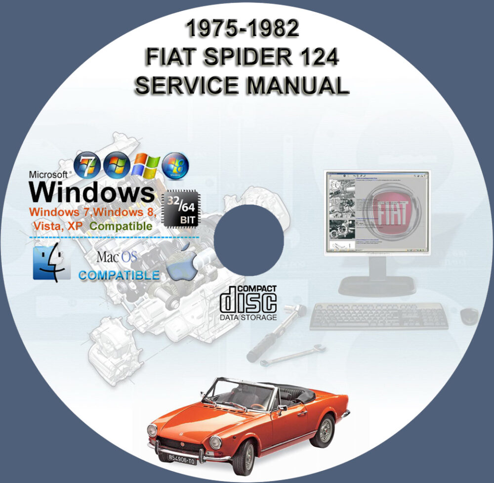 FIAT SPIDER 124 1975 1976 1977 1978 1979 1980 1981 1982 SERVICE REPAIR MANUAL