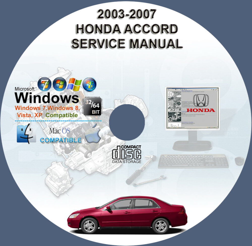 Honda Accord Include V6 2003 2004 2005 2006 2007 Service Repair Manual