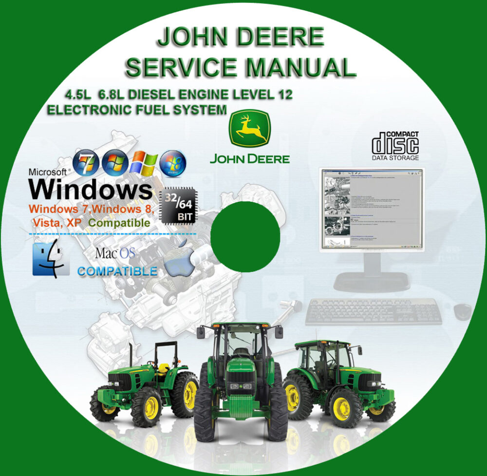 John Deere 4.5L 6.8L Diesel Engine Level 12 Electronic Fuel System Service Repair Manual CTM331