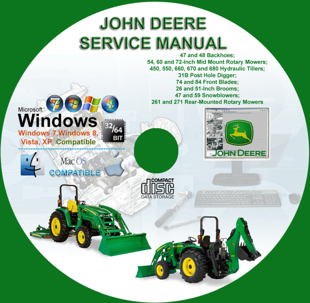 John Deere 4000 Series Compact Utility Tractor Attachments Service Repair Technical Manual TM1763