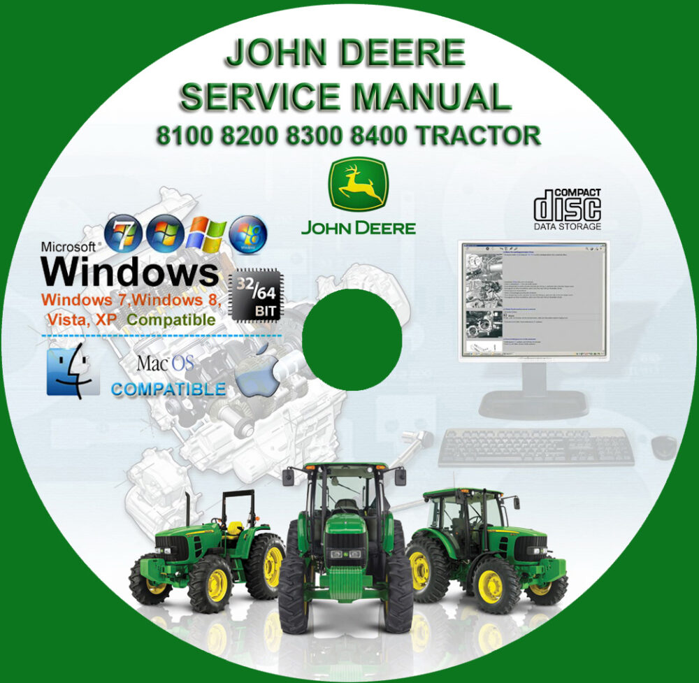 John Deere 8100 8200 8300 8400 Tractors Service Repair Manual