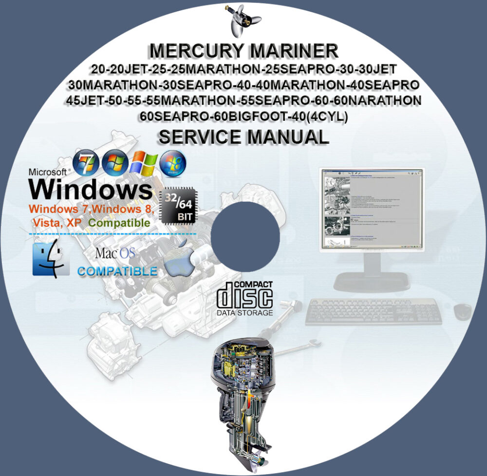 Mercury Two stroke 20 25 30 40 45 50 55 60 Mariner Service Repair Manual