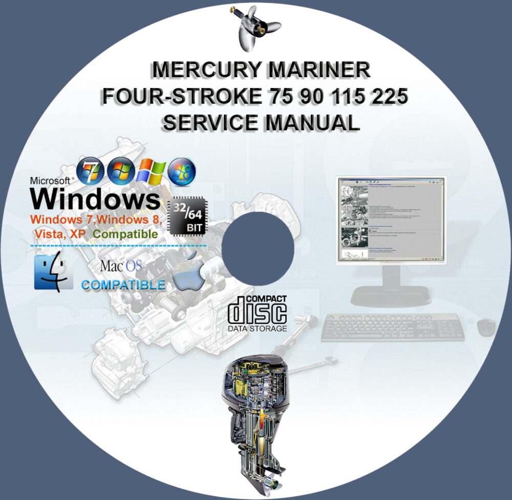 Mercury Four stroke 75 90 115 225 Mariner Service Repair Manual