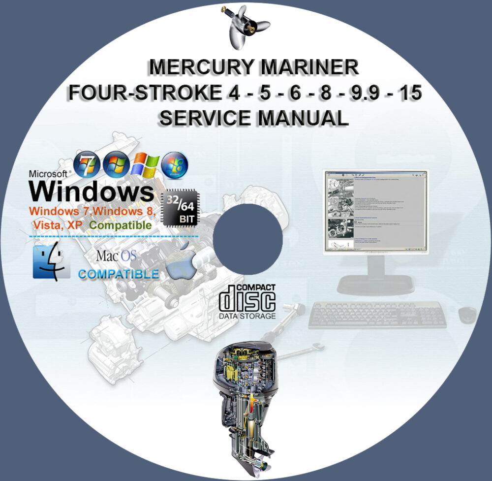 Mercury Four stroke 4 5 6 8 9.9 15 Mariner Service Repair Manual