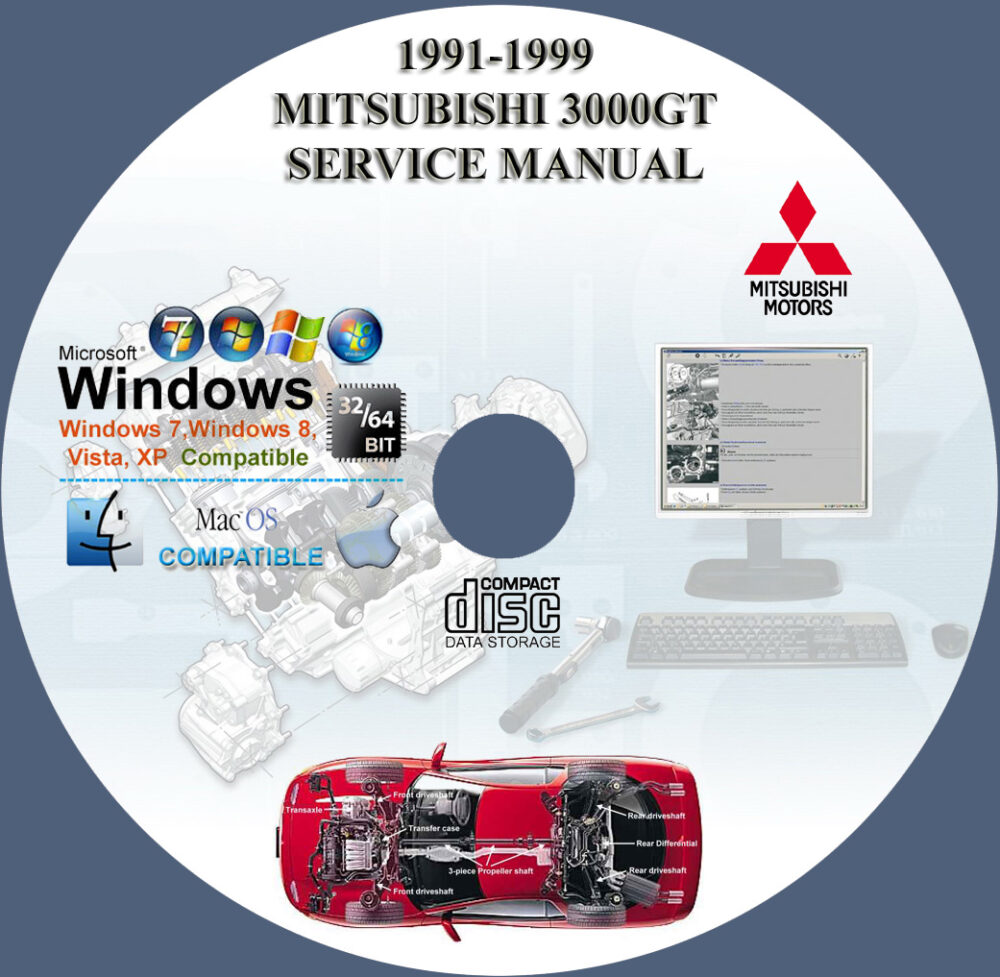 Mitsubishi 3000GT Spyder Stealth 1991 1992 1993 1994 1995 1996 1997 1998 1999 Service Repair Manual