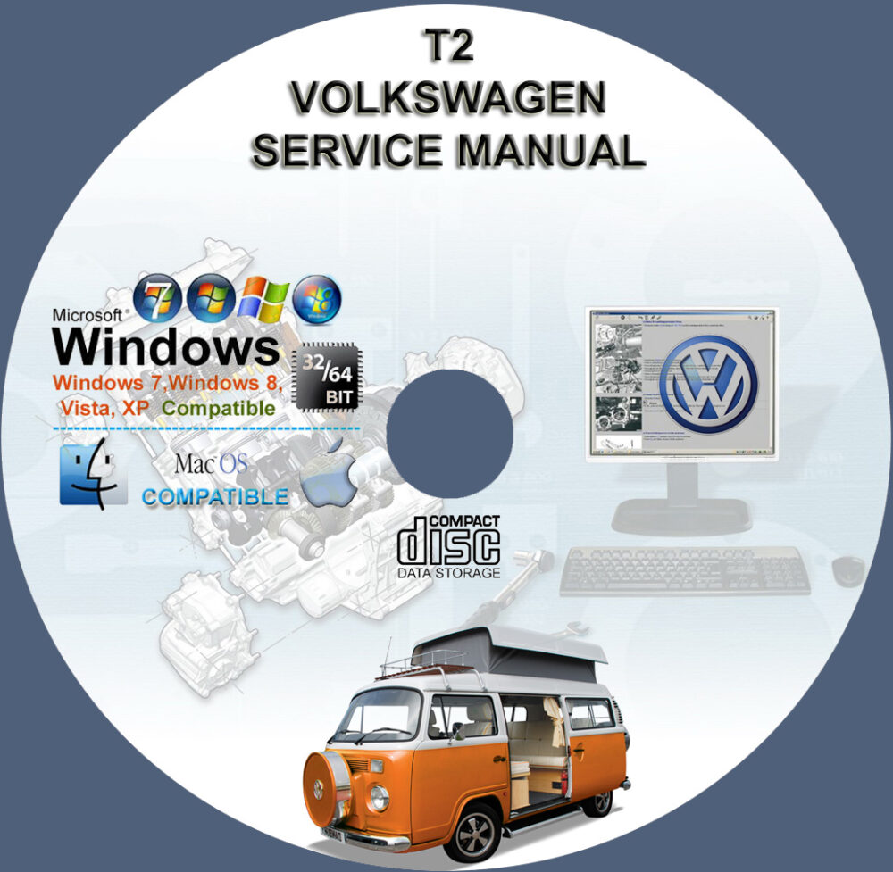 VOLKSWAGEN T2 STATION WAGEN BUS 1968 1969 1970 1971 1972 1973 1974 1975 1976 1977 1978 1979 SERVICE REPAIR MANUAL