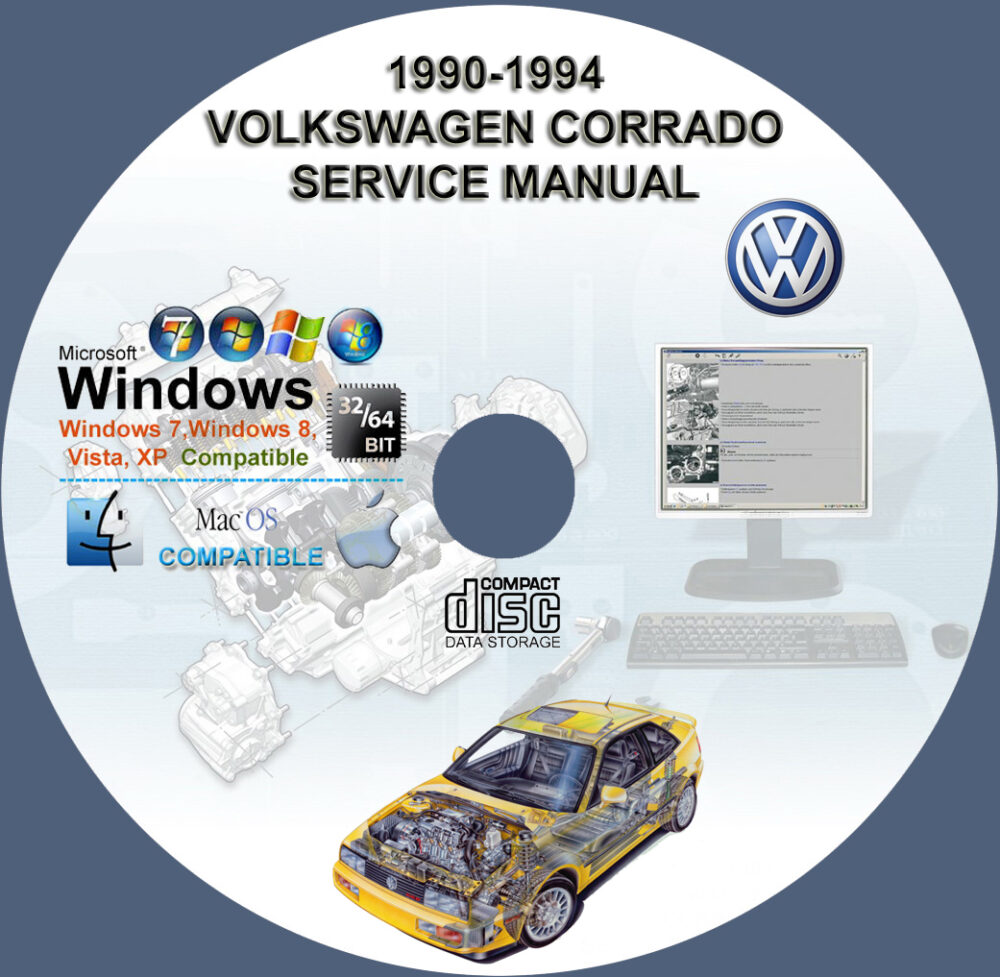 VOLKSWAGEN CORRADO 1990 1991 1992 1993 1994  SERVICE REPAIR MANUAL INCLUDING G60 VR6 SLC