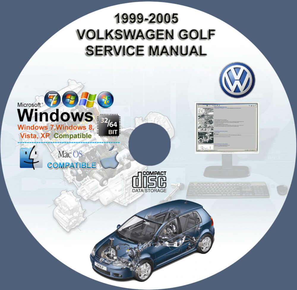 VOLKSWAGEN GOLF JETTA GTI 1999 2000 2001 2002 2003 2004 2005 SERVICE MANUAL