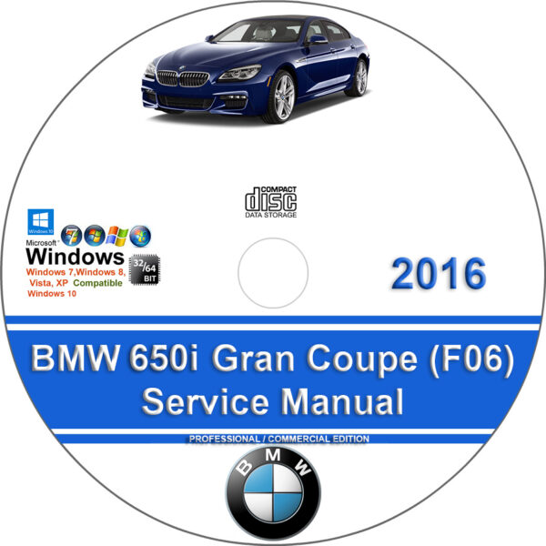BMW 650i 2016 Gran Coupe Factory Workshop Service Repair Manual