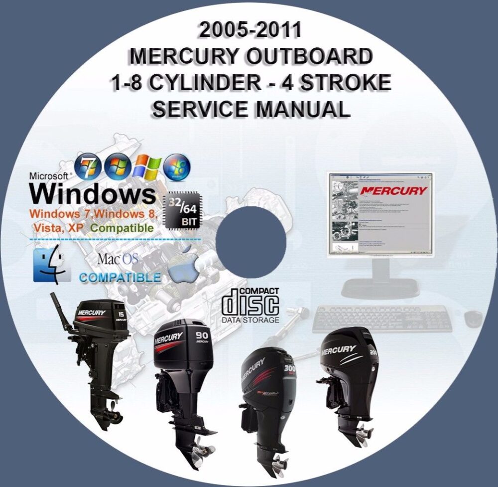 Mercury Outboard All 4 Stroke 1-8 Cylinder 2005-2011 Service Manual